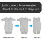 the best transition swaddle easily converts from wearable blanket to sleep suit to sleep vest. - product thumbnail
