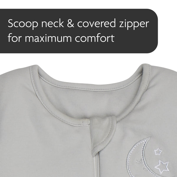 Long Solid Back-Zip Sleep Suit