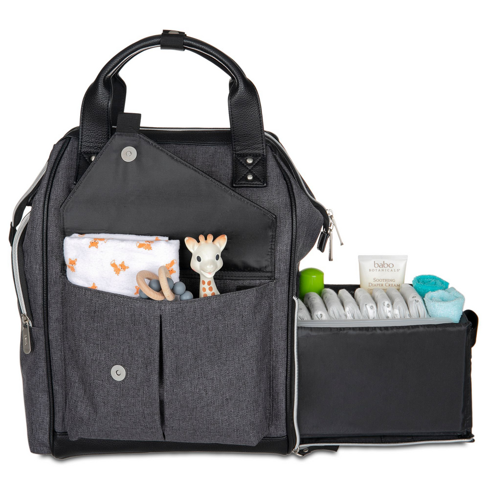 Baby Brezza Lucia Caddy Tray Diaper Bag - Graphite - product thumbnail