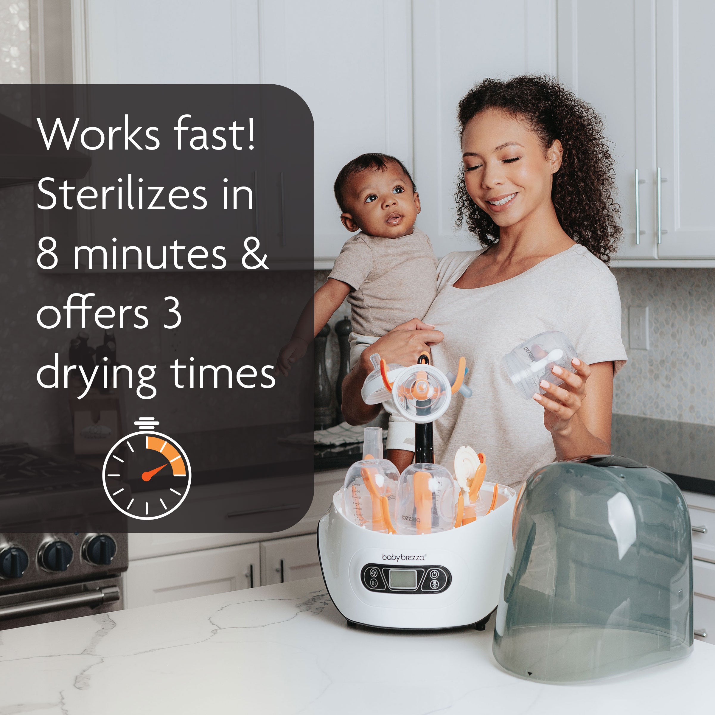 One Step Baby Bottle Sanitizer and Dryer Baby Brezza