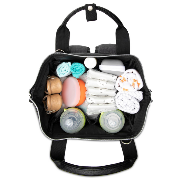 Lucia Diaper Bag with Portable Diaper Caddy | Baby Brezza Graphite