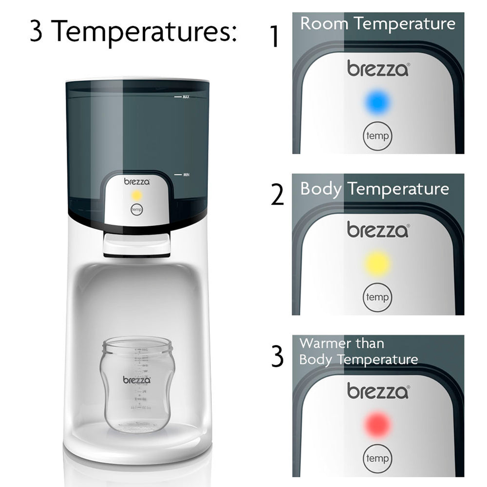 formula warmer has 3 temperature settings for room temperature, body temperature and warmer than body temperature - product thumbnail