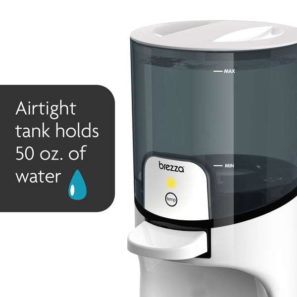 #variant_white The Baby Brezza water warmer with an airtight tank that holds 50 oz of water