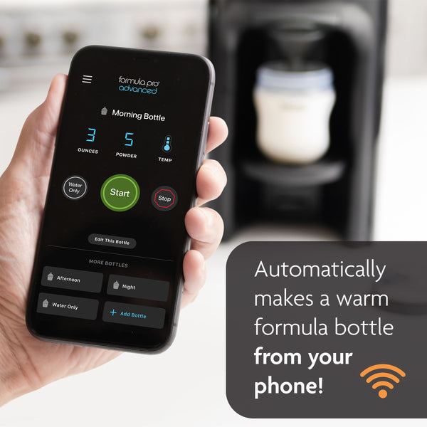 our automatic formula maker makes a warm formula bottle from your phone - product thumbnail