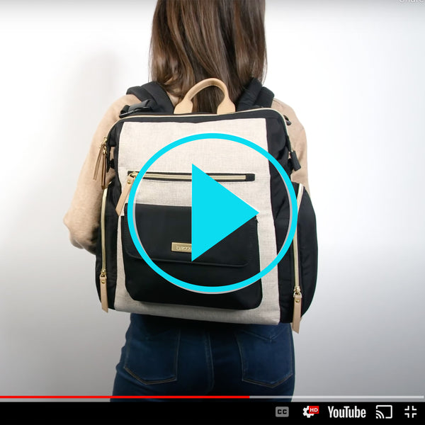 Petunia Pickle Bottom Boxy Backpack Diaper Bag in Black