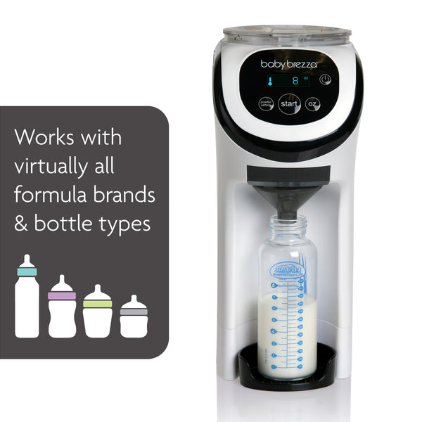  Baby Brezza Formula Pro Mini Baby Formula Mixer Machine Fits  Small Spaces and is Portable for Travel– Bottle Makers Makes The Perfect  Bottle for Your Infant On The Go, White 